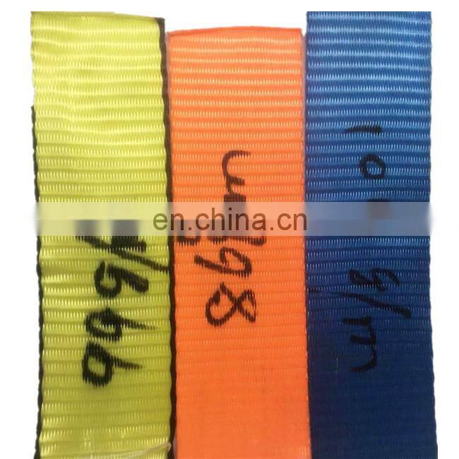 Factory Custom 5T 3T Orange 100% Polyester Flat Woven Webbing Belt Fasten Cargo Lashing Straps in Ratchet Tie Down