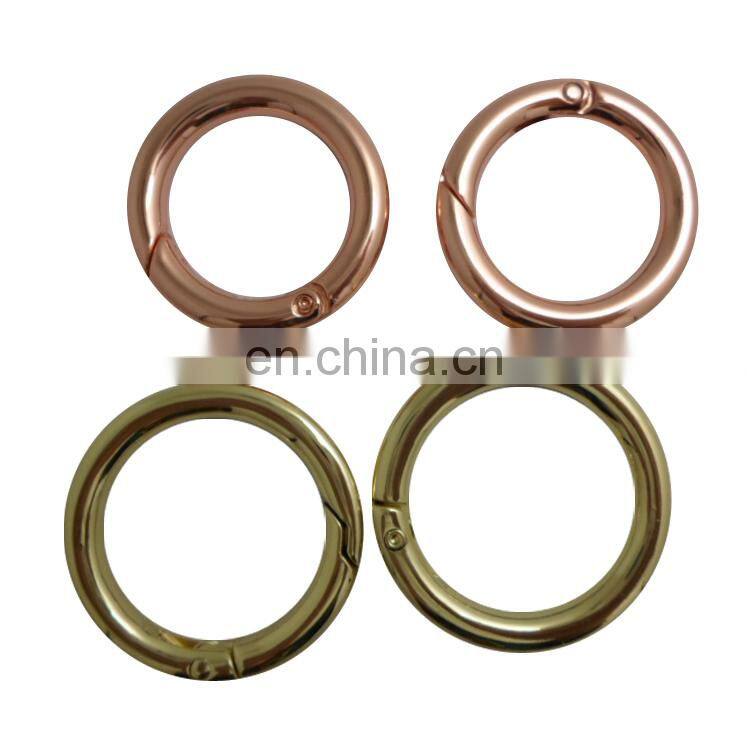 Custom Size Color Shape Metal Durable Rings Spring Ring For Handbag
