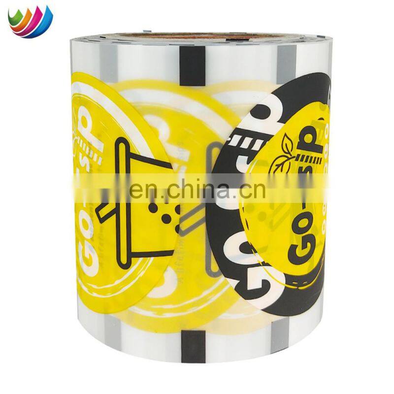 OEM/ODM Flexible Waterproof Plastic Film PET/PP/PE Bubble Tea Cup Sealing Roll Film For 90mm 95 mm paper plastic cup