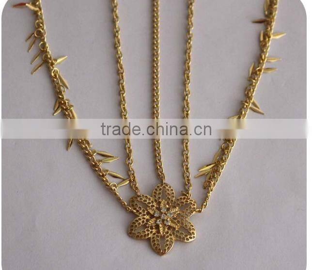 2015New Tassel ShanZuan flower leaves women Hair accessories made in China