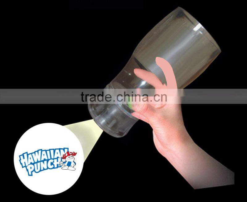 led flashing cup glasses with projection logo