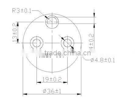Denmark 3 pins locking plug ac power cord