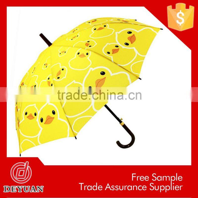 facebook curve handle metal shaft straight dog print umbrella