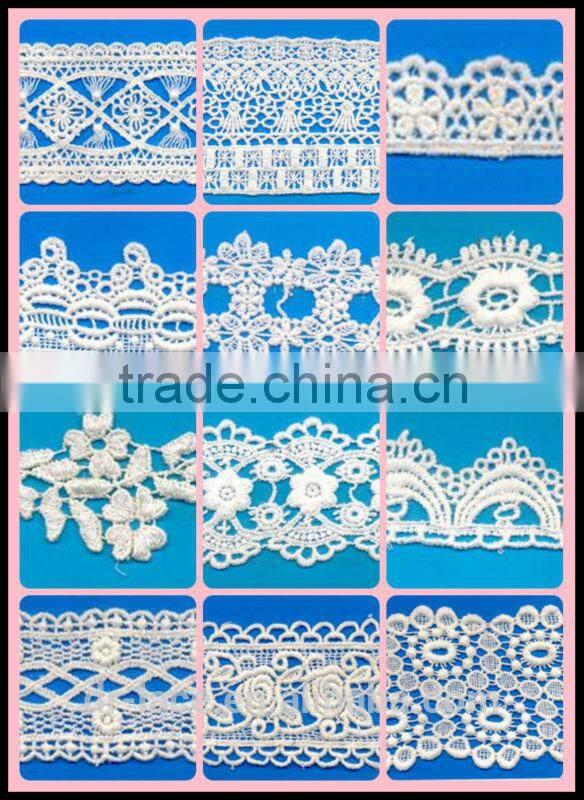 embroidery ivory cotton guipure lace fabric for garment accessories