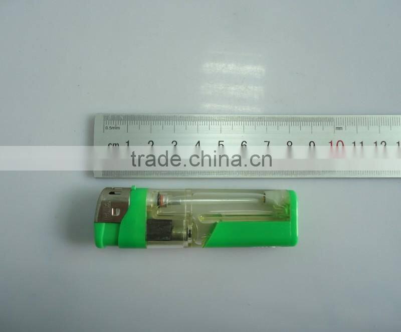 8.1cm transparent refillable electronic lighter led lighter for cigarette