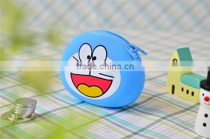 Customized Design Eco-friendly Silicone Mini Wallet With Zipper