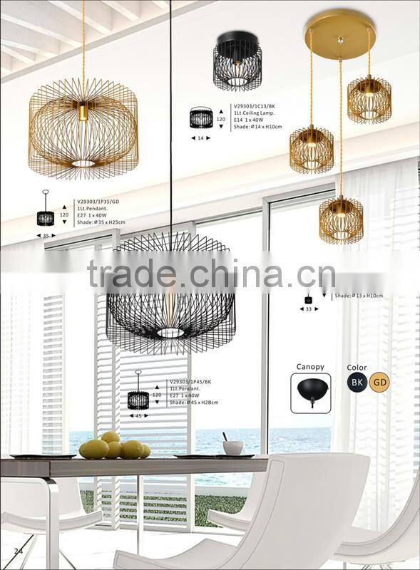 Popular moooi heracleum pendant light clear glass plate with gold
