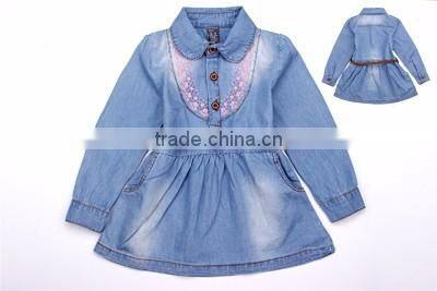 2016 kids Jeans for girl children denim dress Denim latest jeans tops