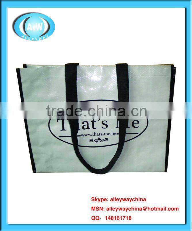 PP shopping bag, PP woven shopping bag, zipper shopping bag
