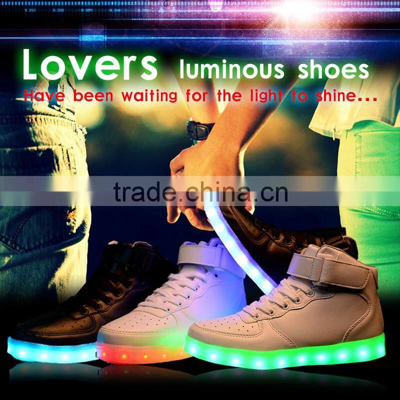 Dubai shoes 2016 summer LED shoes glowing flashing shoes adult