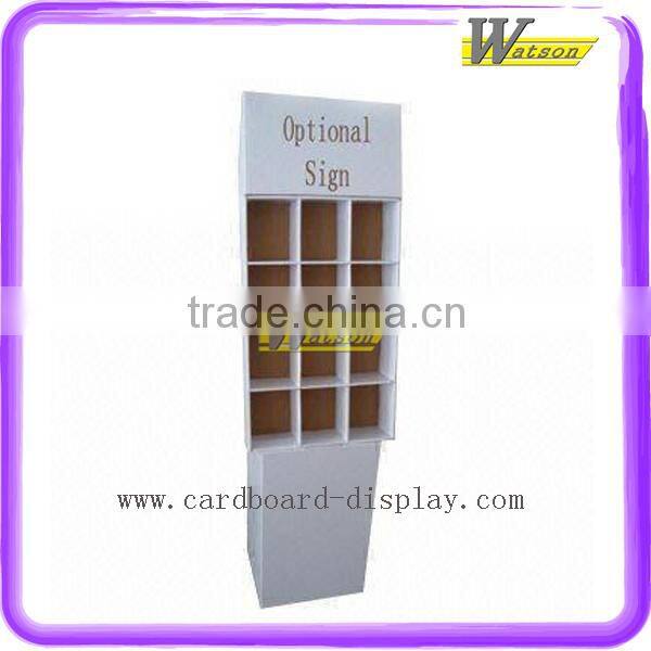 Supermarket Promotion Compartment Floor Cardboard Display Stand