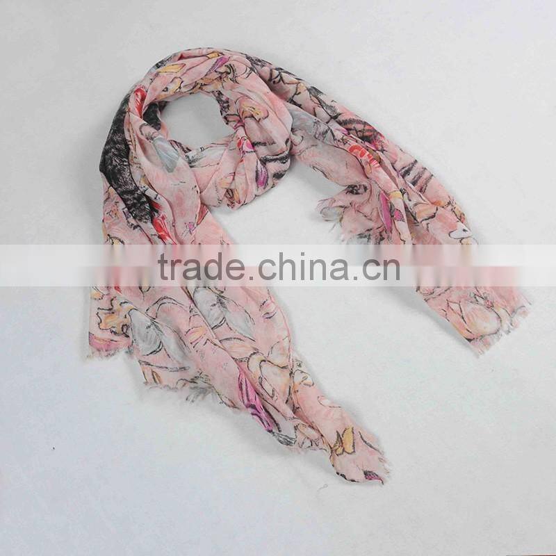 New fashion 2016 polyester russian women scarf and shawl wholesale