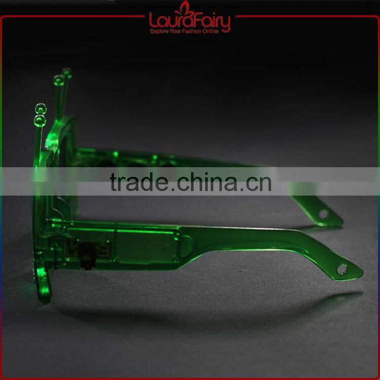 Laura Fairy Wenzhou Cute Kid'S Crazy Party Funny Green TV Shaped LED Sunglasses