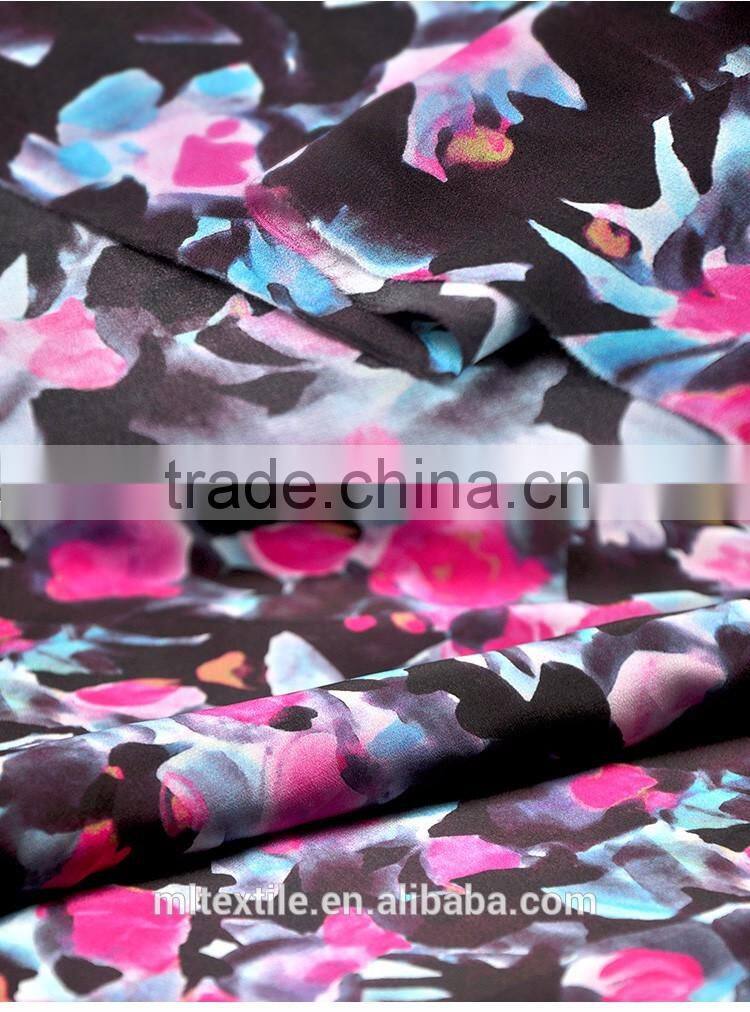 12mm Custom digital printed silk crepe de chine from China