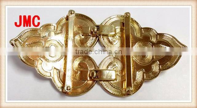 High-end women clasp buckle rhinestone buckle fur coat metal buttons button