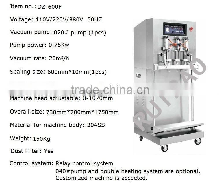 DZ-600F automatic vertical external pumping vacuum sealing Aerating Packaing Machine
