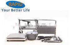 Steel Hospital folding commode chair with wheels