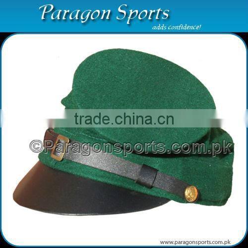 Military Civil War Kepi Forage Cap with Leather Visor