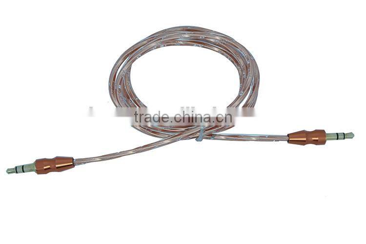 manufacture audio/DC3.5m to DC3.5mm transparent cable