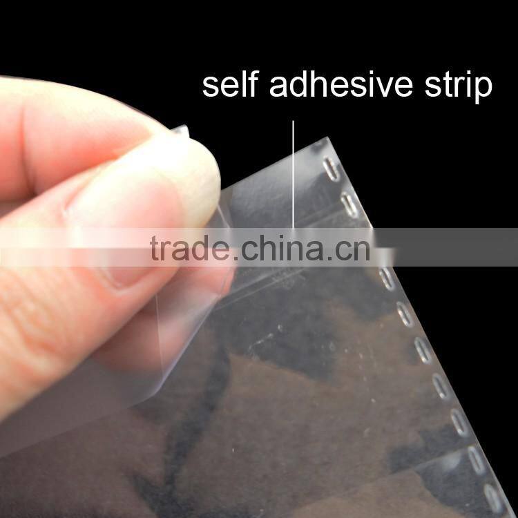 factory opp self adhesive plastic bag custom size with printing header for gift packing