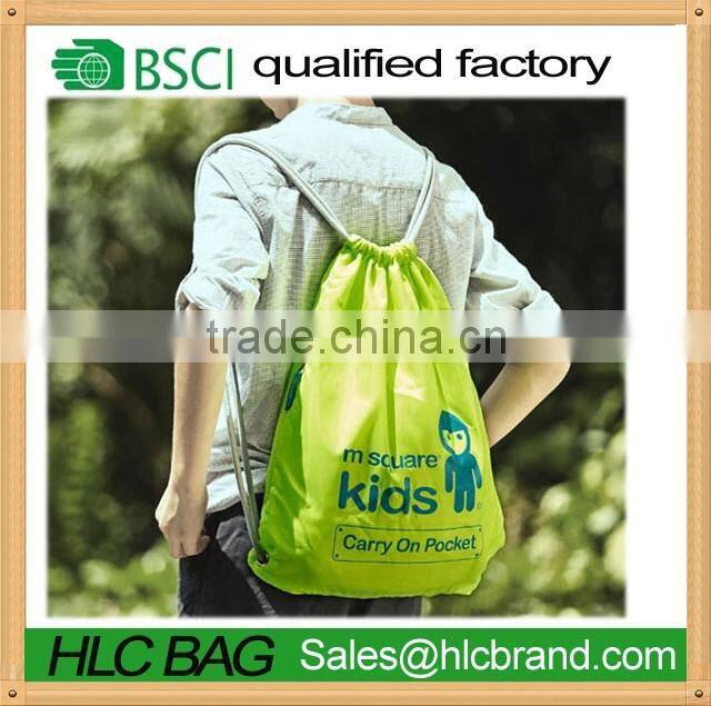 600D child daily use/hiking/sport backpack bag with drawstring