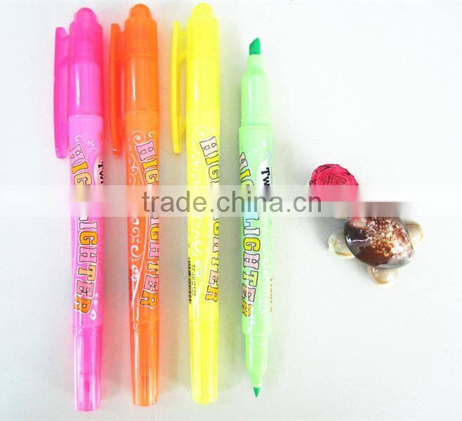 double head highlighter ,promotion highlighter pen