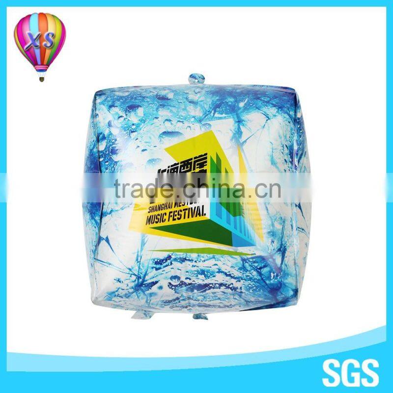 2016 inflatable cube mylar balloon/ inflatable square balloon for advertising