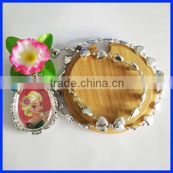 High evaluation frozen Elsa flower necklace for girls