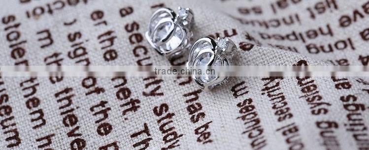 JINSE Crown Shaped Earrings