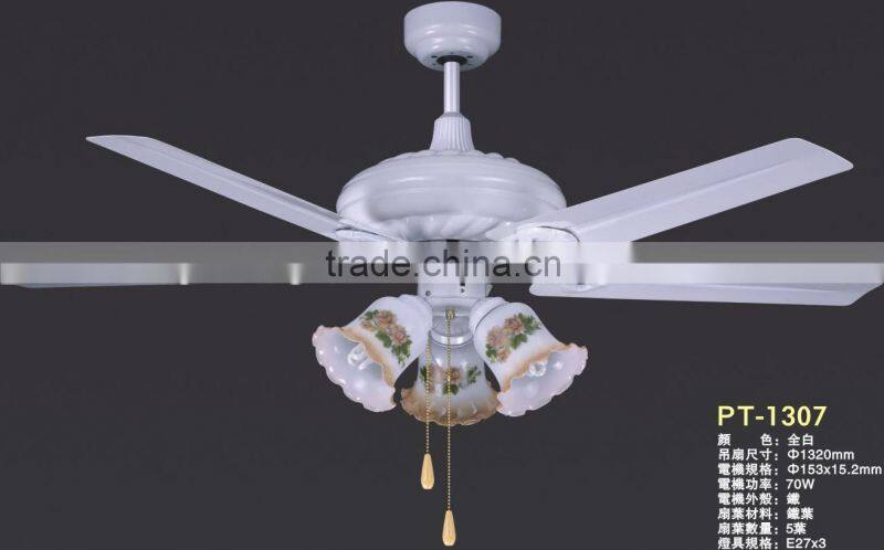 CEILING FAN 52" - VINTAGE BLACK WITH WEATHERED OAK PT1306-1