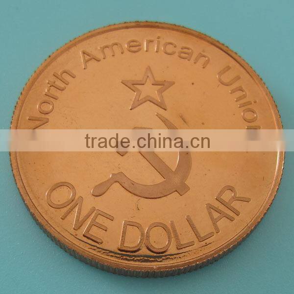 A139 1/2 oz 999 Fine Copper North American Union, Obama Round Coin