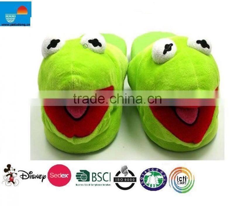 cute animal slippers for women and child in bedroom