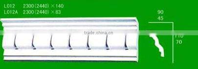white gypsum cornice