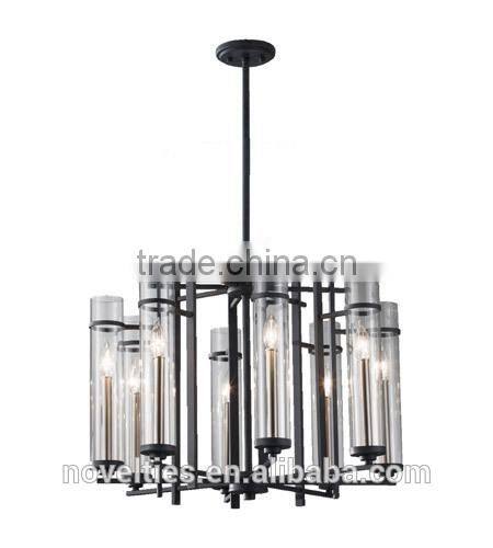 Excellent Crafts Chandelier Lighting Antique Candle Edison Lights and Hand Blown Sleek Sparkling Glass Surrounds