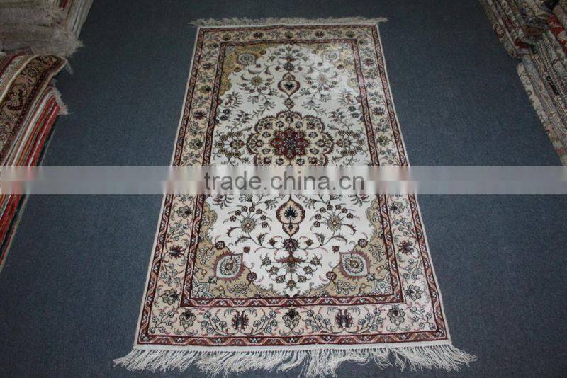 persian classic prayer rug handmade silk carpets hand knotted pure silk rug