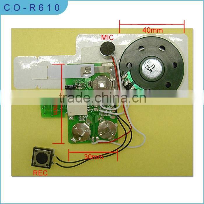 Scribing recordable sound modules for greeting card