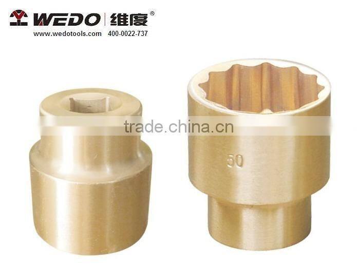 1/4" sockets with hex pointes Aluminium Bronze/Beryllium Copper (non sparking tools) High-quality WEDO TOOLS