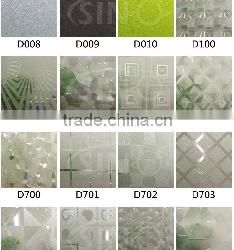 BL36 Best Price Window Decoration Vinyl Type 3D Glass Film