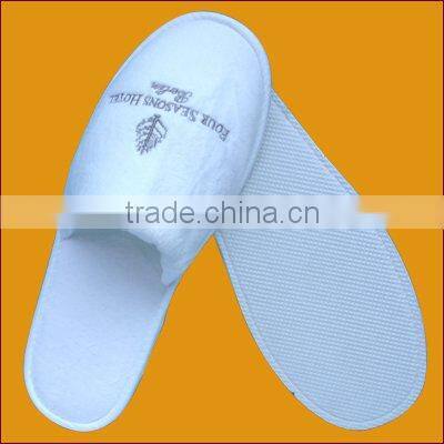 Hot red towel slippers,open toe slippers