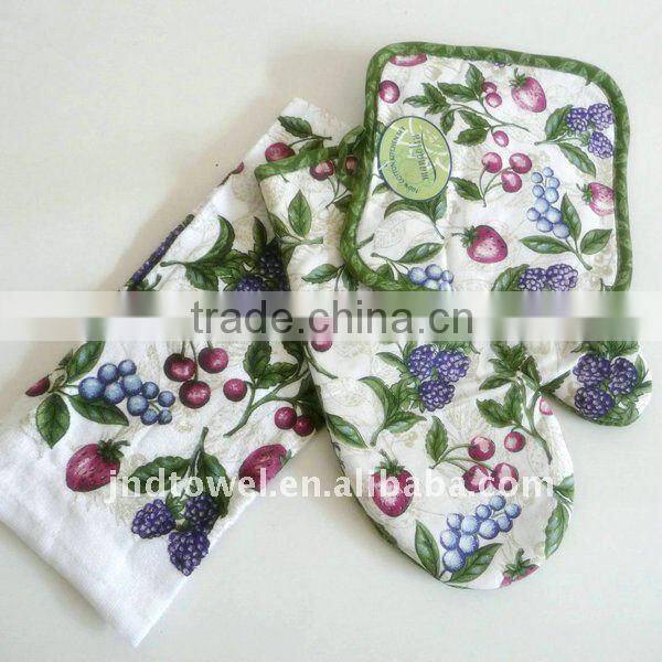 100% cotton waffle kitchen towel set