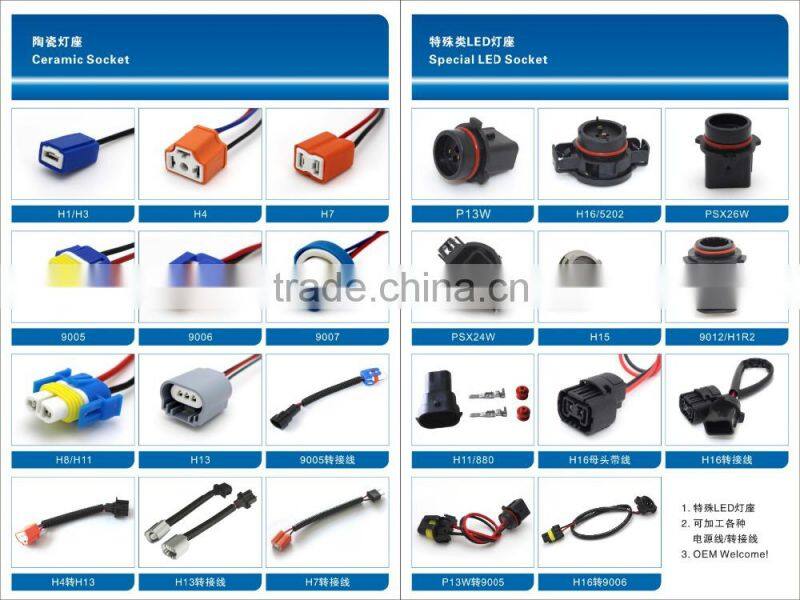 CE+FCC+ROHS verified h1 ,h3,h4 ,h7 ,h8,h9,h10,h11, h13 ,9004 ,9005, 9006 ,9007, 880 ,5202 led headlight bulbs