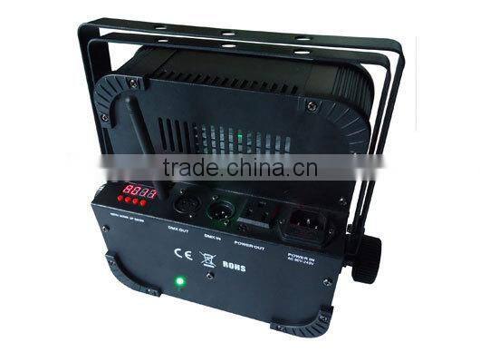 12pcs 18W 6 in1 RGBWA+UV Wireless led flat par 64 can