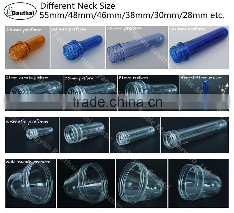 Hot sale OEM acceptable plastic bottle preform with PET material