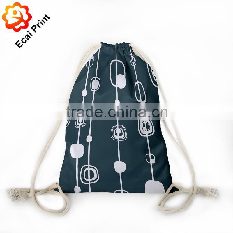 Hot sell big custom made sublimated drawstring travel bag