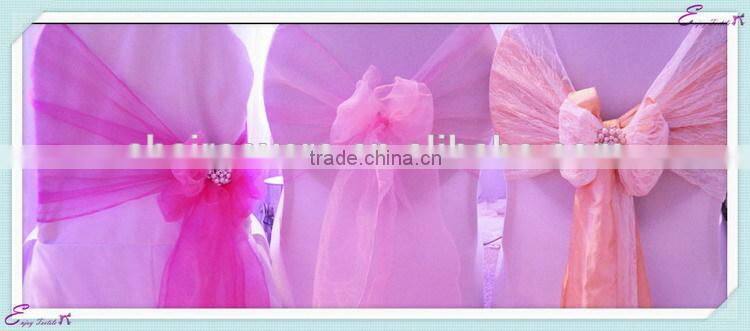 YHS#25 organza polyester banquet wedding wholesale chair cover sash