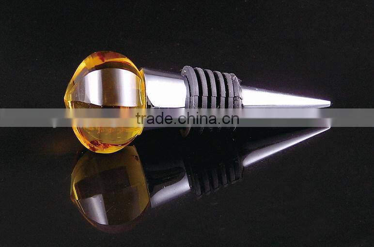 Promotional Faceted Ball Shape Crystal Wine Stopper for Party Favor
