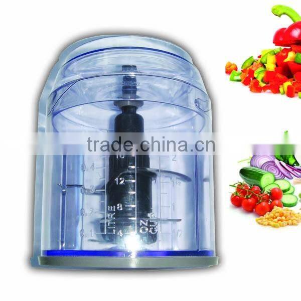 Electric food chopper/processor double blades