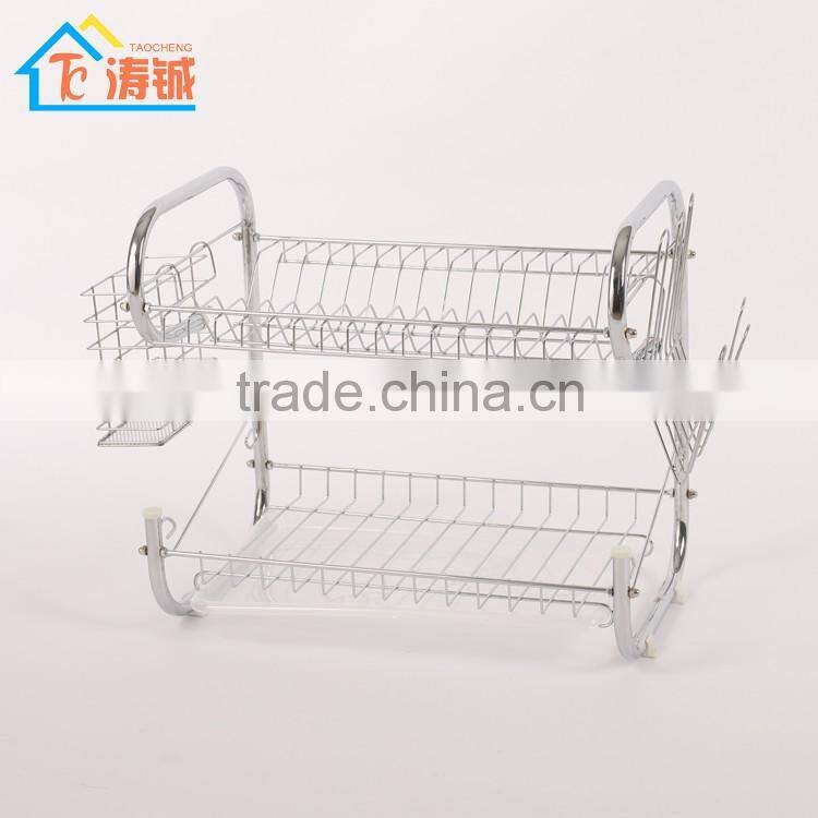 17' RG6022 double plastic tray kitchen cabinet dish rack