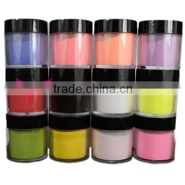 hot 10g 12ml nail art carving powder,color acrylic nail powder,glitter acrylic nail powder