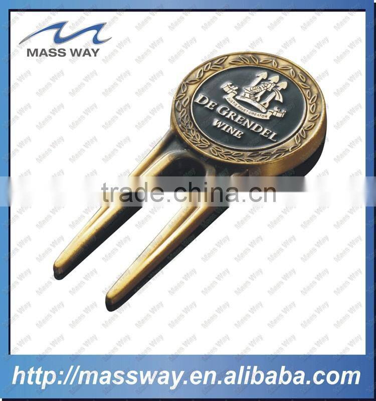 promotion custom antique bronze copper metal golf ball pick up tool